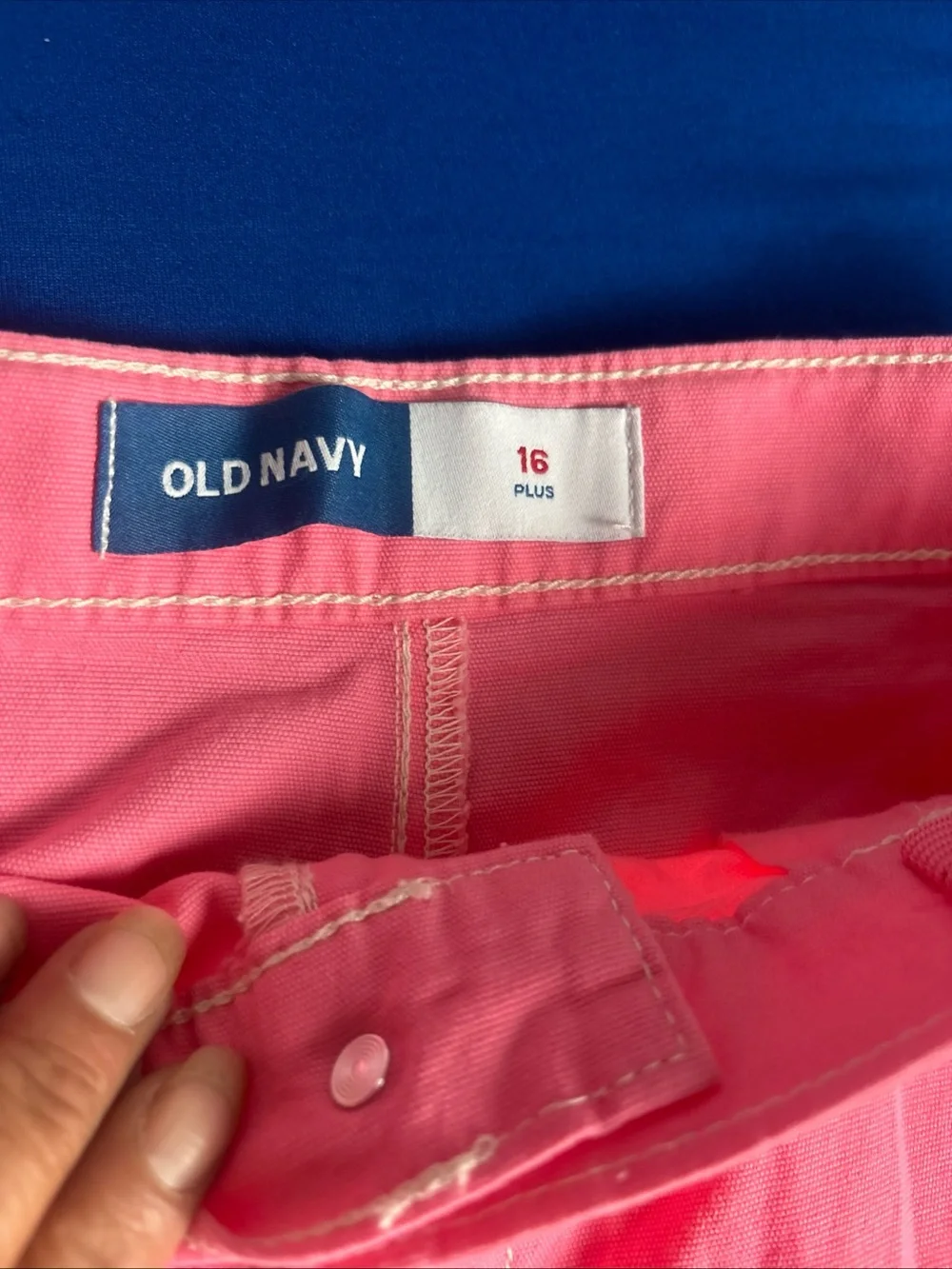 Old Navy Girls Vibrant Pink Cargo Pants Size 16 Plus Adjustable Waist NWT